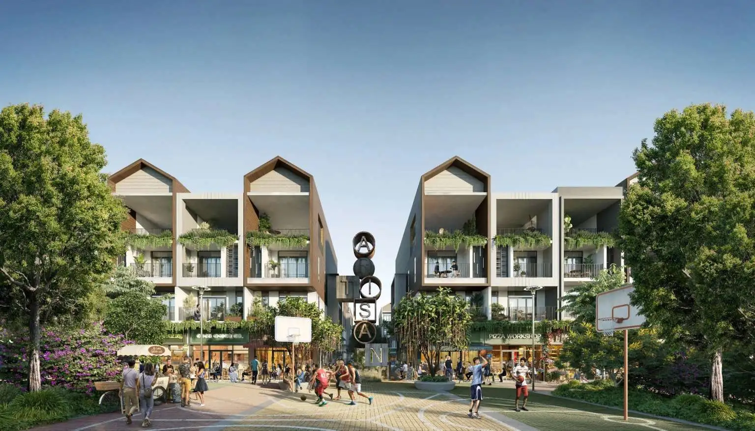 Hình ảnh phối cảnh nhà phố thương mại Artisan Park - Giai đoạn 1