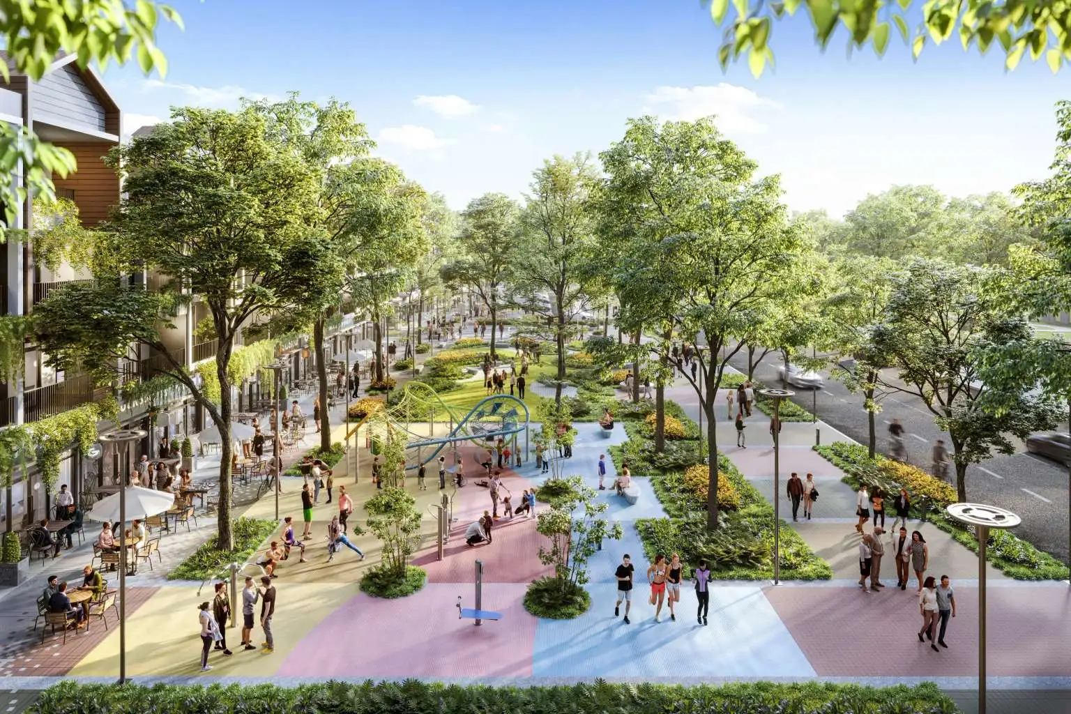 Hình ảnh phối cảnh nhà phố thương mại Artisan Park - Giai đoạn 1