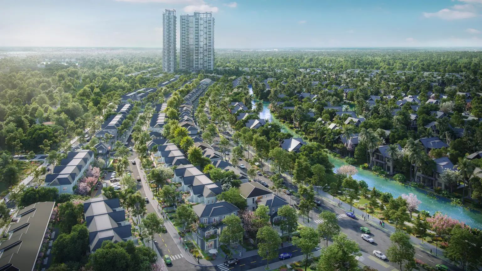 Hình ảnh phối cảnh khu đô thị sinh thái Eco Retreat phân khu mùa Xuân - Phối cảnh