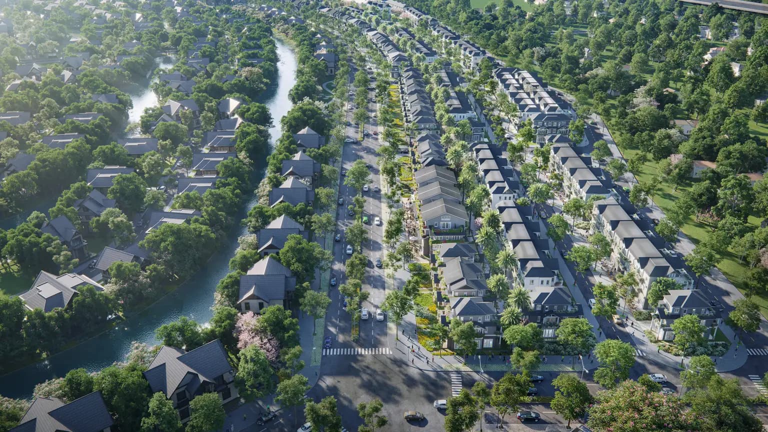 Hình ảnh phối cảnh khu đô thị sinh thái Eco Retreat phân khu mùa Xuân - Phối cảnh
