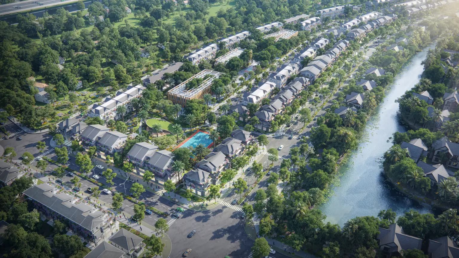 Hình ảnh phối cảnh khu đô thị sinh thái Eco Retreat phân khu mùa Xuân - Phối cảnh