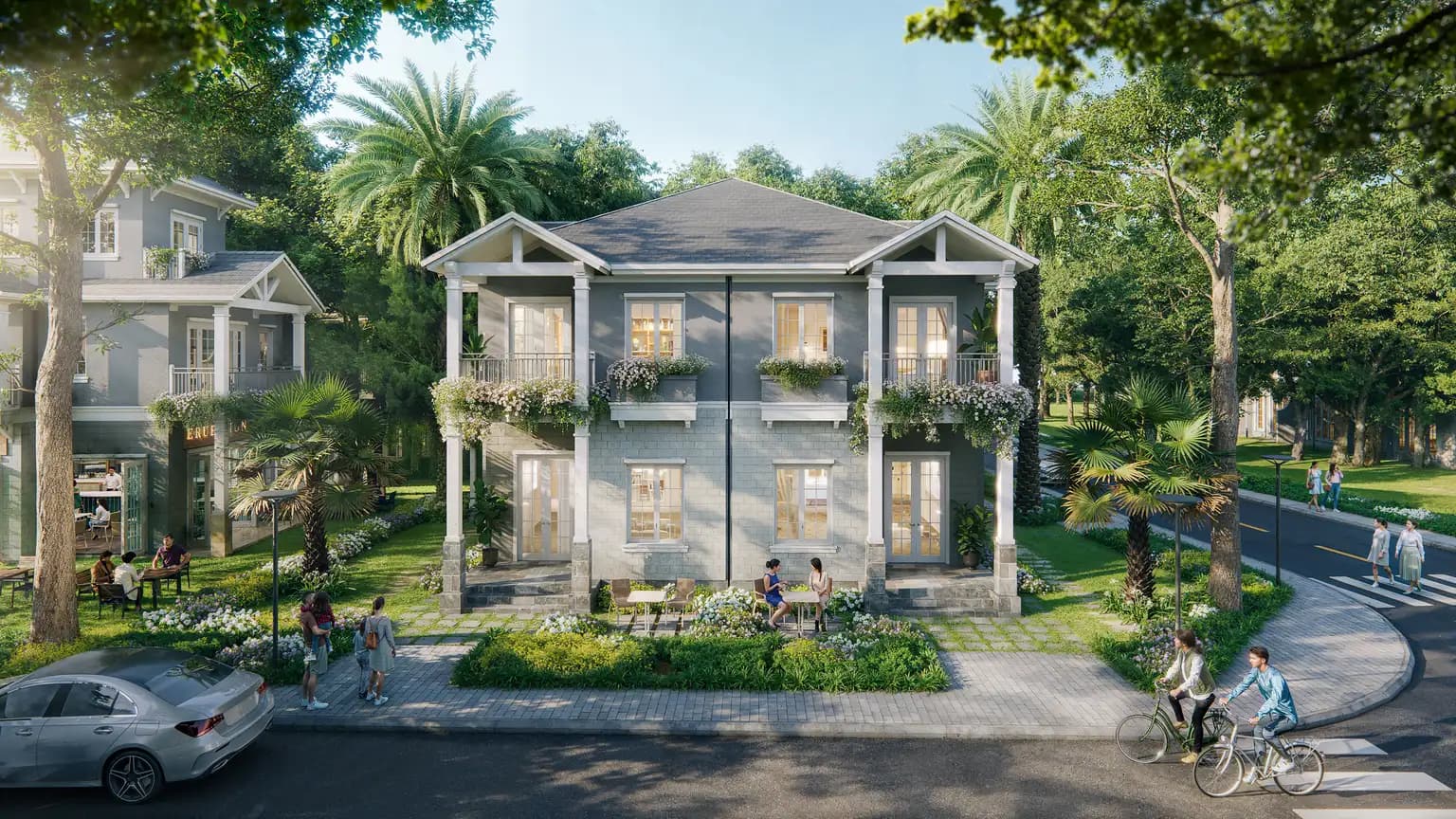 Hình ảnh phối cảnh khu đô thị sinh thái Eco Retreat phân khu mùa Xuân - Park Villa song lập