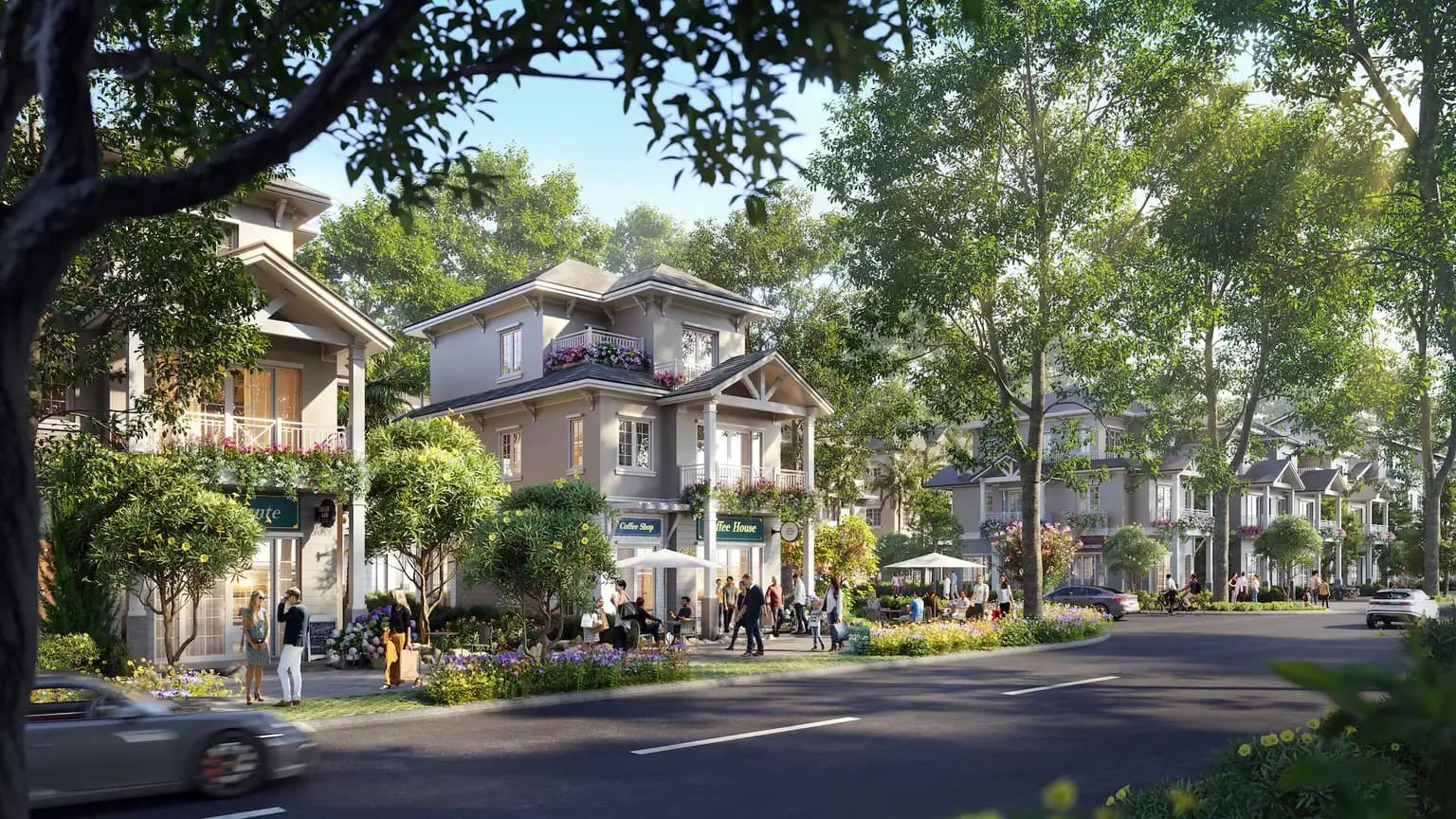 Hình ảnh phối cảnh khu đô thị sinh thái Eco Retreat phân khu mùa Xuân - Shop villa đơn lập 2 - 12x20