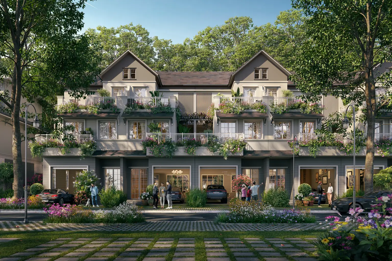 Hình ảnh phối cảnh khu đô thị sinh thái Eco Retreat phân khu mùa Xuân - Town Villa 1 6.5x20