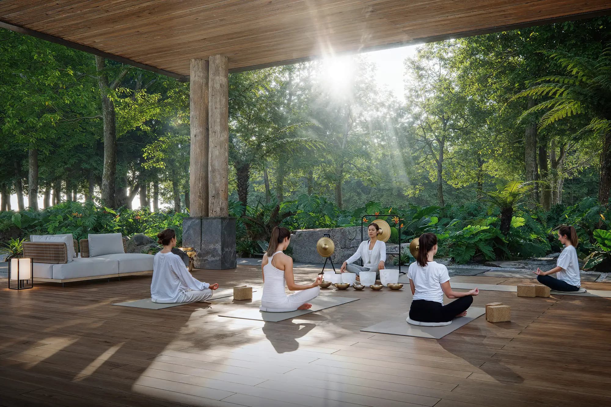 Hình ảnh phối cảnh khu đô thị sinh thái Eco Retreat - Vườn âm thanh