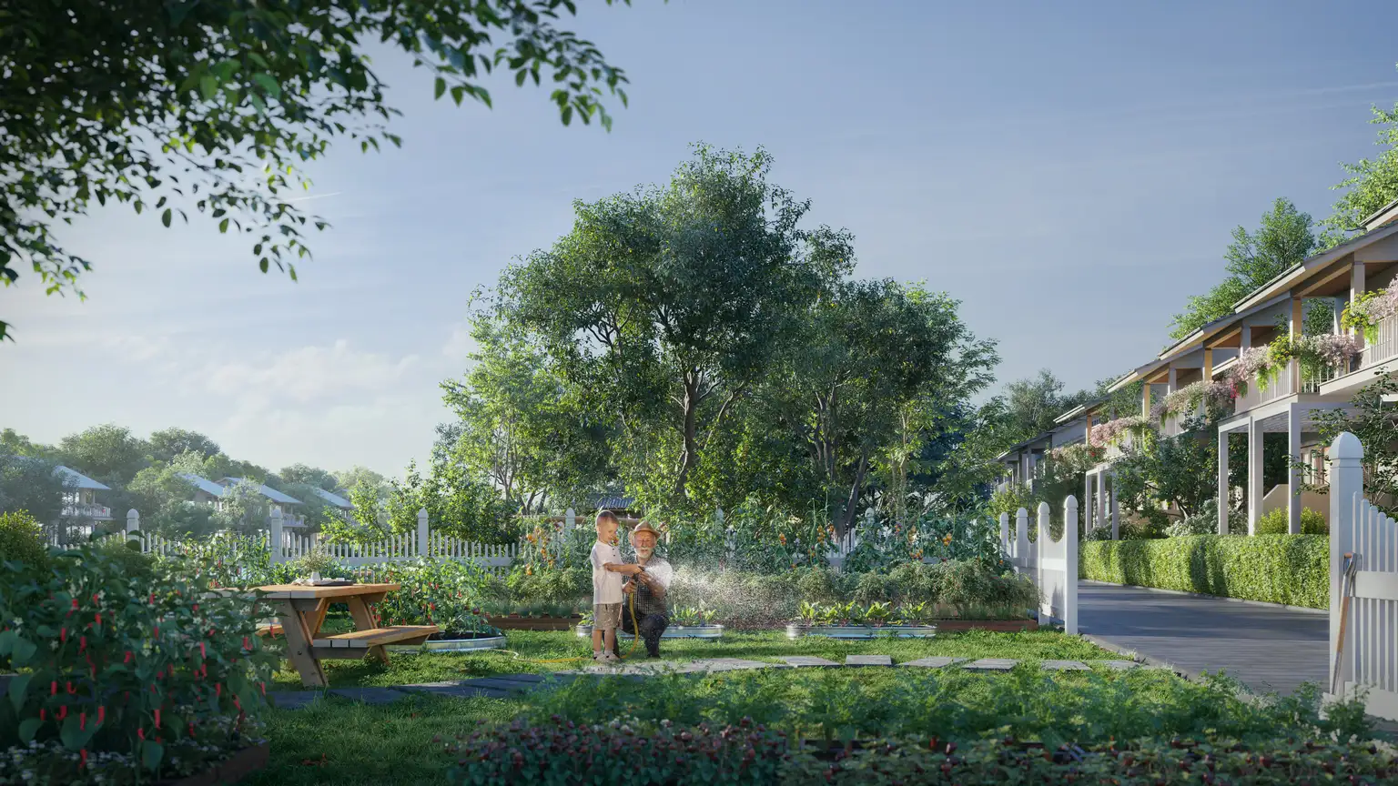 Hình ảnh phối cảnh khu đô thị sinh thái Eco Retreat - Vườn thực dưỡng