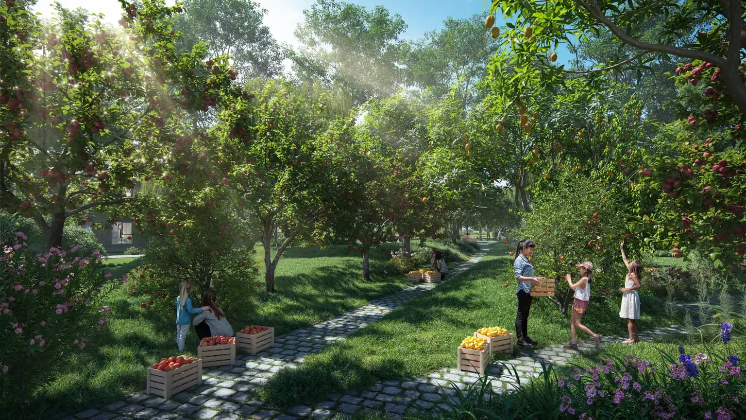 Hình ảnh phối cảnh khu đô thị sinh thái Eco Retreat - Vườn trái cây
