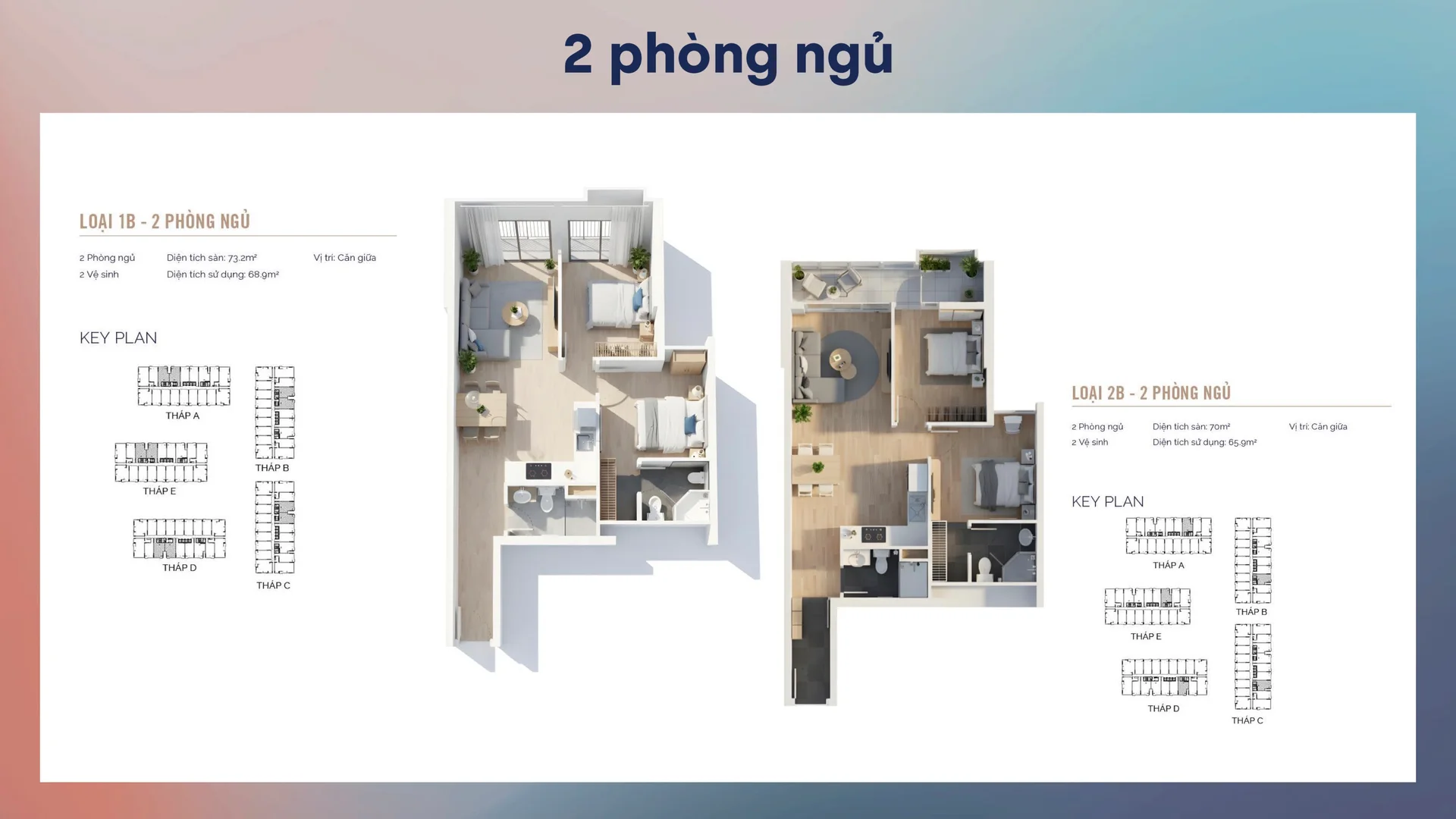 Mặt bằng căn hộ MT Eastmark City loại 2 phòng ngủ