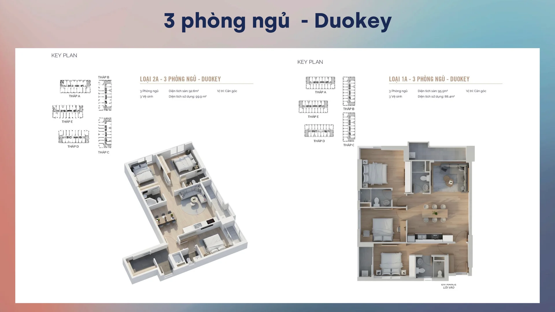 Mặt bằng căn hộ MT Eastmark City loại 3 phòng ngủ