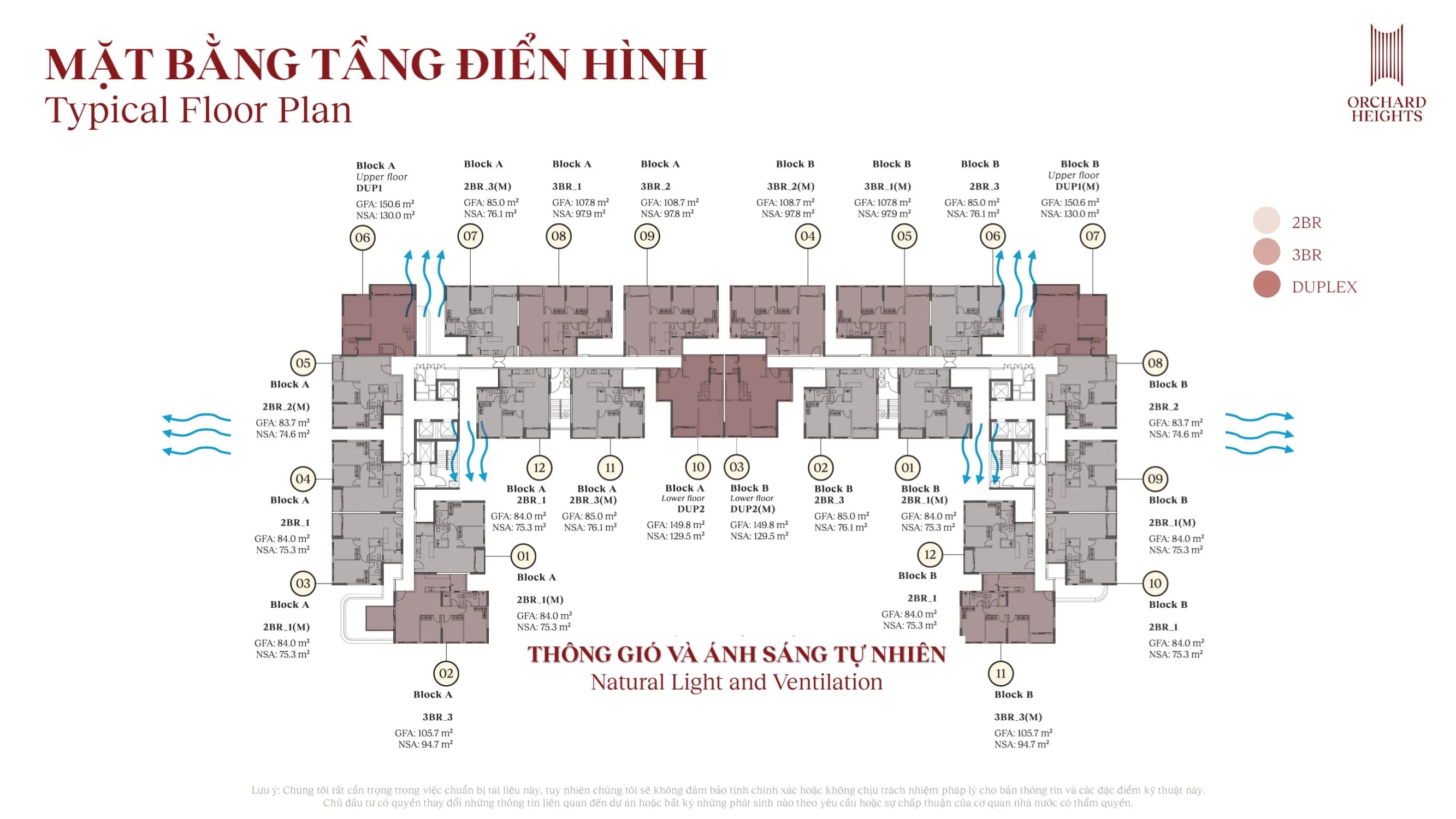 Mặt bằng tầng điển hình Orchard Heights - dự án Sycamore Bình Dương
