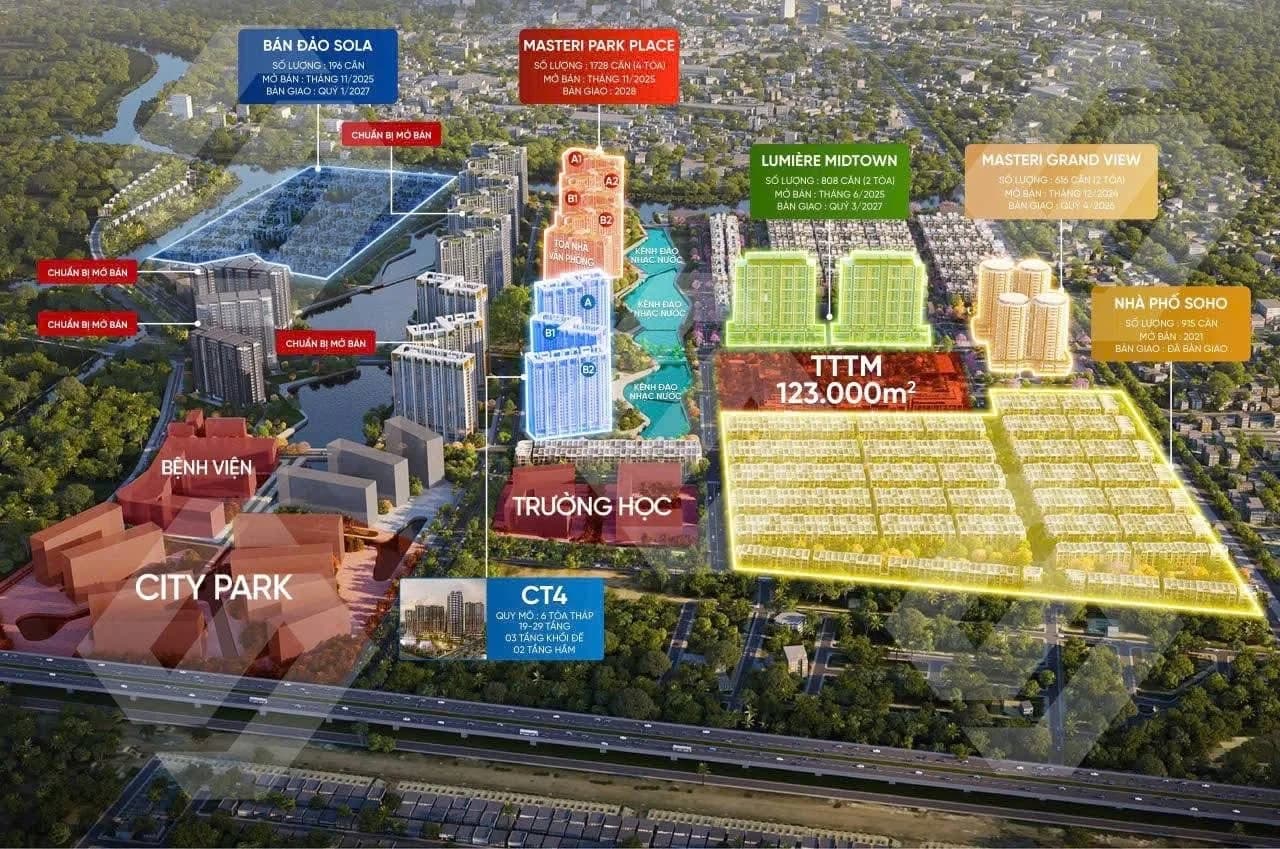 Mặt bằng phân khu The Global City