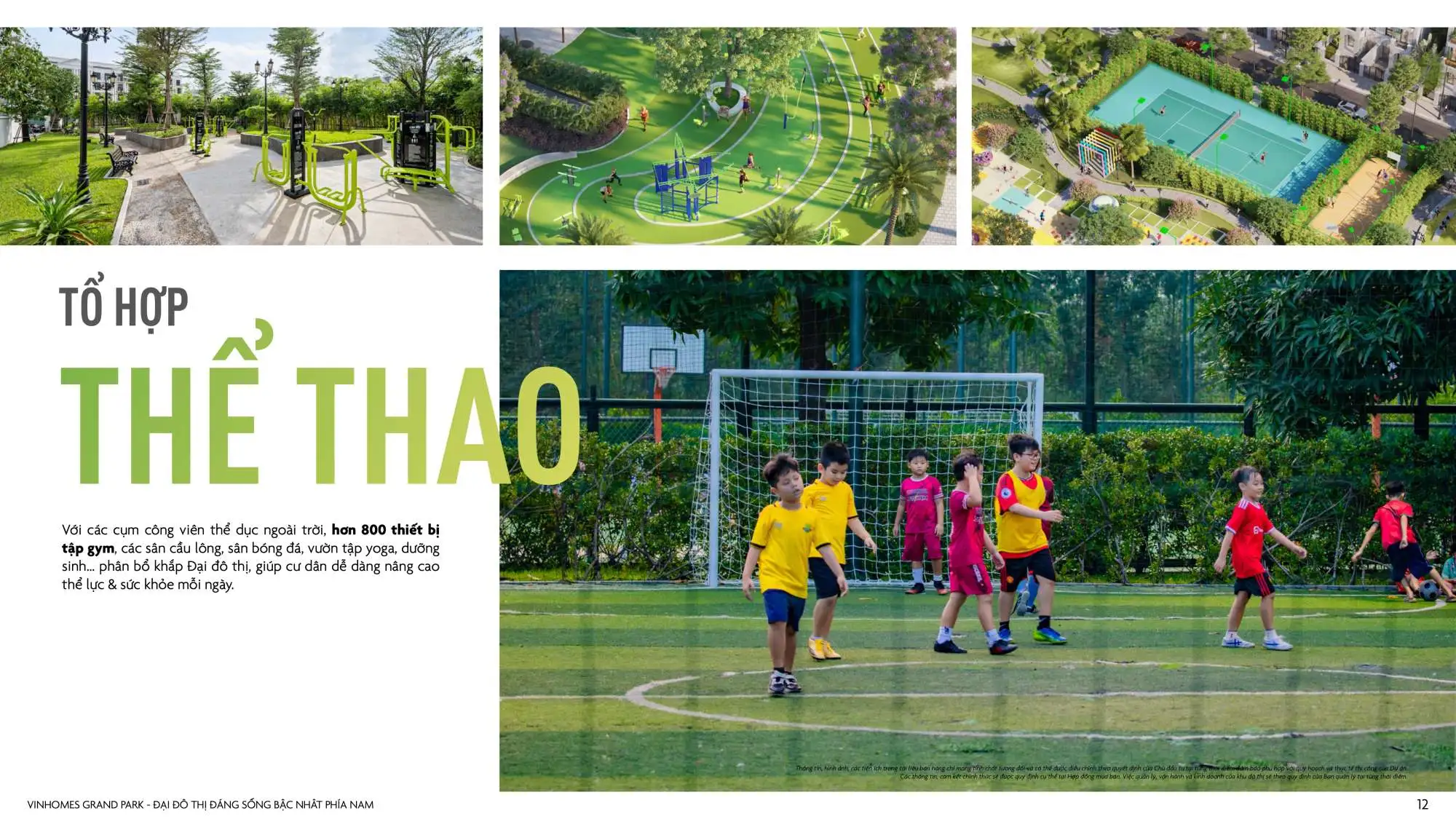 Tiện ích dự án Vinhomes Grand Park - Tổ hợp thể thao