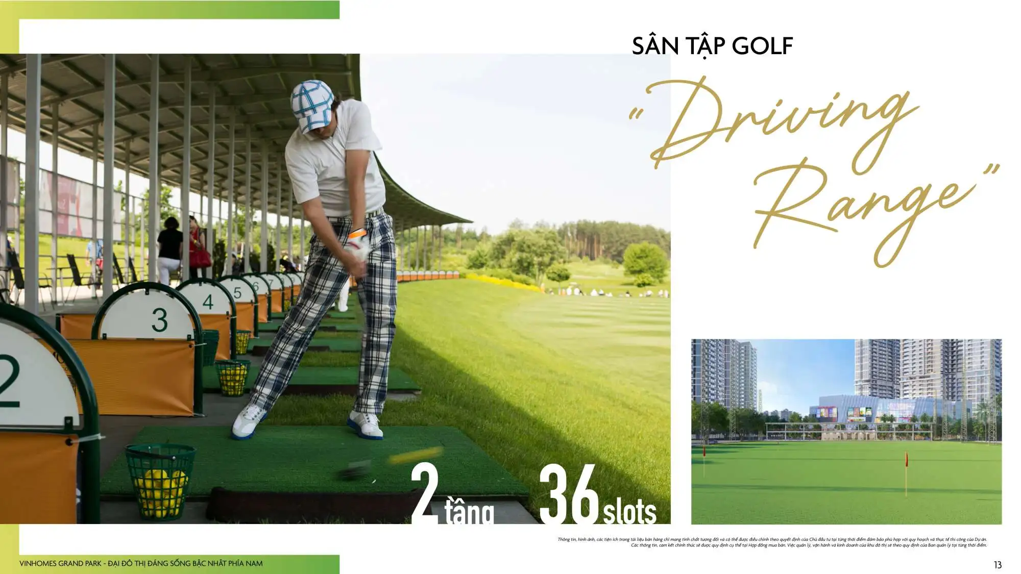 Tiện ích dự án Vinhomes Grand Park -Sân tập Golf
