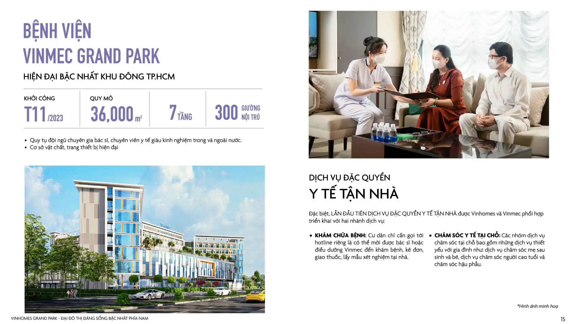 Tiện ích dự án Vinhomes Grand Park - Bệnh viện Vinmec